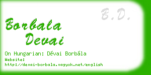 borbala devai business card